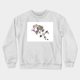 Spirograph Patterned Orkney Islands Map Crewneck Sweatshirt